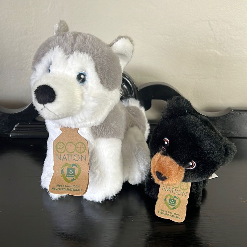 Eco Nation Husky & Mini Black Bear